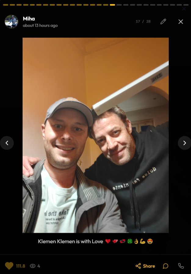 Miha Štefe with Klemen Klemen